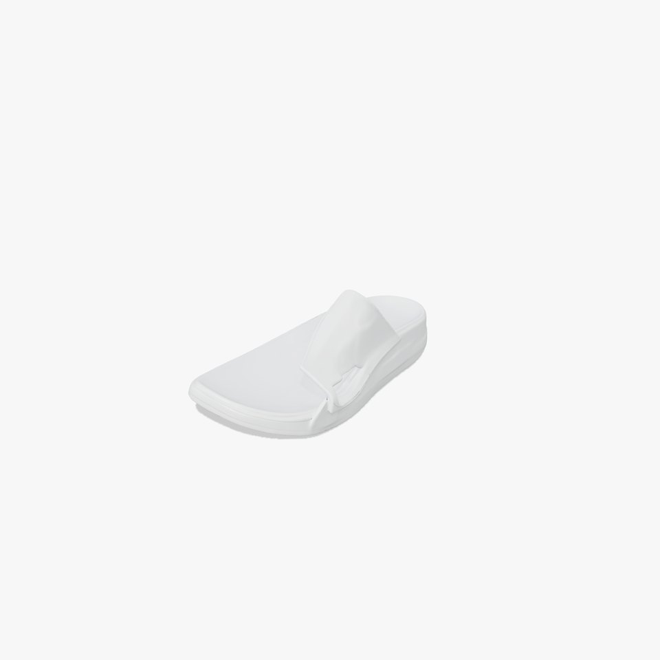 White Casual Slide Sandal model pack